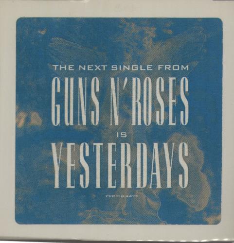 Guns N Roses Yesterdays CD single (CD5 / 5") US GNRC5YE10196