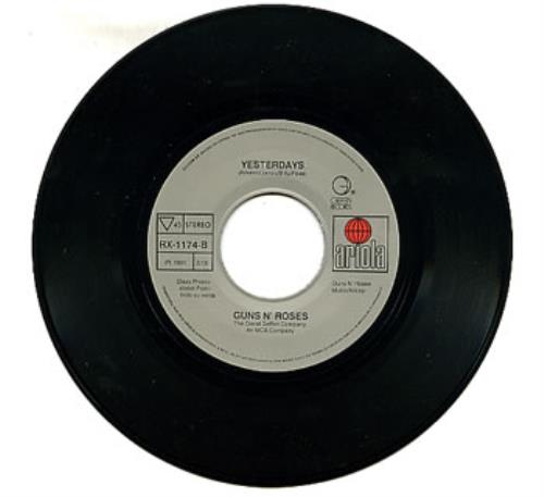 Guns N Roses Yesterdays 7" vinyl single (7 inch record / 45) Mexican GNR07YE259457