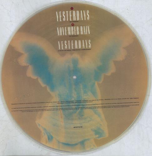 Guns N Roses Yesterdays 12" vinyl picture disc (12 inch picture record) UK GNR2PYE827896