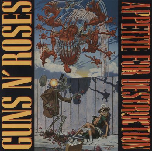 Guns N Roses Appetite For Destruction - 1st vinyl LP album (LP record) UK GNRLPAP688875