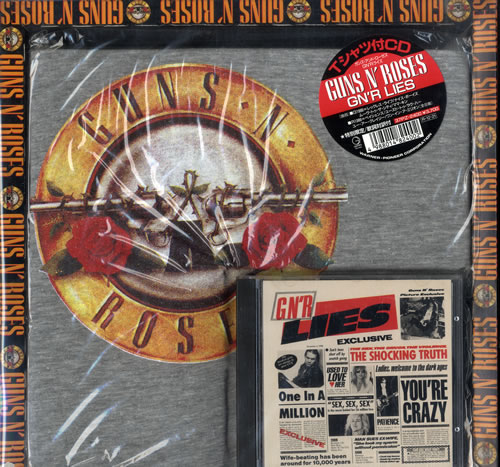 Guns N Roses GN'R Lies - CD + T-Shirt box set Japanese GNRBXGN168576