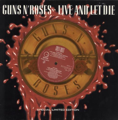 Guns N Roses Live And Let Die Orange EX UK 12