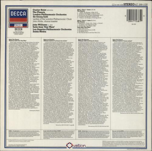 Gustav Holst Holst: The Planets / Williams: Star Wars vinyl LP album (LP record) German GSVLPHO860672