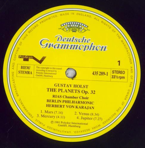 Gustav Holst Holst: The Planets vinyl LP album (LP record) UK GSVLPHO833387