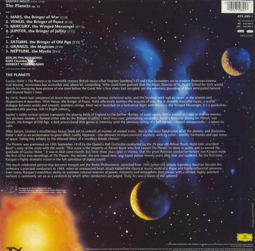 Gustav Holst Holst: The Planets vinyl LP album (LP record) UK GSVLPHO833387