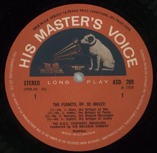 Gustav Holst The Planets - 3rd vinyl LP album (LP record) UK GSVLPTH481929