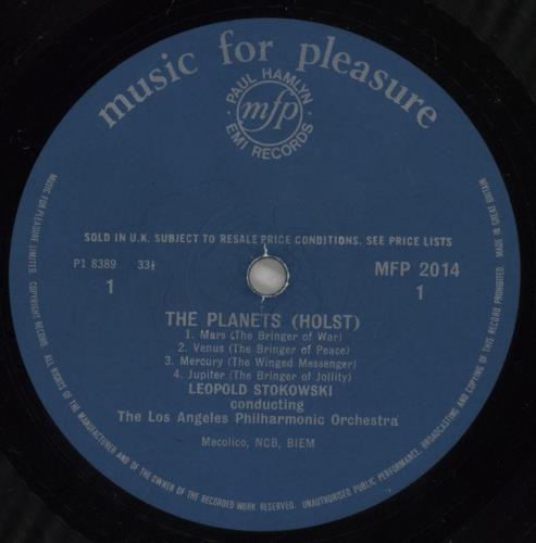 Gustav Holst The Planets vinyl LP album (LP record) UK GSVLPTH564646