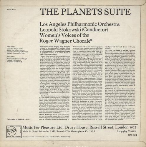 Gustav Holst The Planets vinyl LP album (LP record) UK GSVLPTH564646