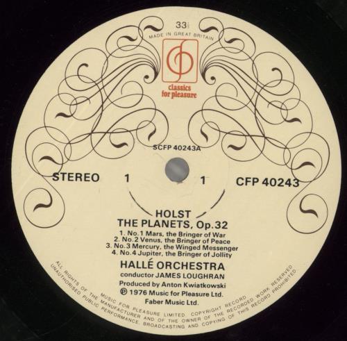 Gustav Holst The Planets vinyl LP album (LP record) UK GSVLPTH564652