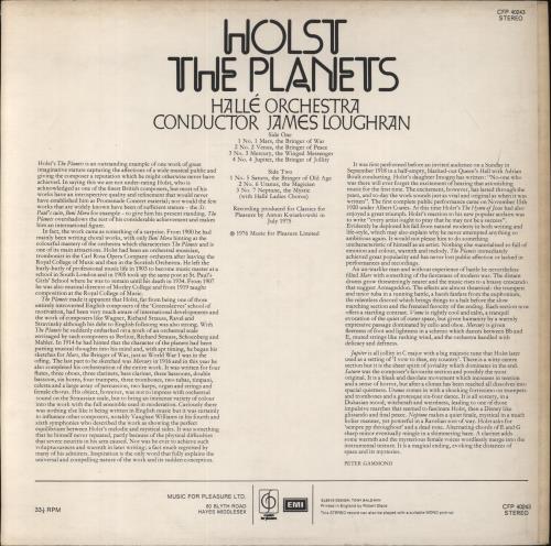 Gustav Holst The Planets vinyl LP album (LP record) UK GSVLPTH564652