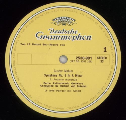 Gustav Mahler 6. Symphonie Vinyl Box Set UK M22VXSY690659