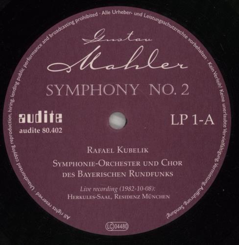 Gustav Mahler Symphony No. 2 - 180gm Vinyl 2-LP vinyl record set (Double LP Album) German M222LSY879157