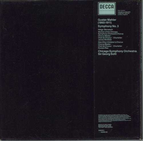 Gustav Mahler Symphony No. 3 Vinyl Box Set Dutch M22VXSY773092