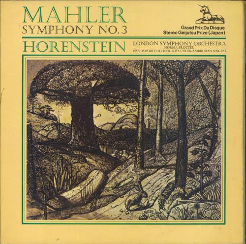 Gustav Mahler Symphony No. 3 2-LP vinyl record set (Double LP Album) UK M222LSY831429