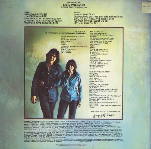 Guy Clark Old No.1 + Inner vinyl LP album (LP record) US GUYLPOL794847