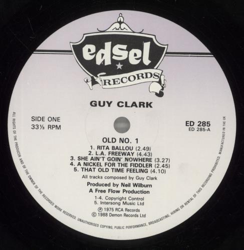 Guy Clark Old No.1 vinyl LP album (LP record) UK GUYLPOL499085