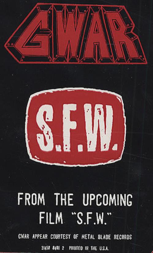 GWAR S.F.W. CD single (CD5 / 5") US GWAC5SF412508