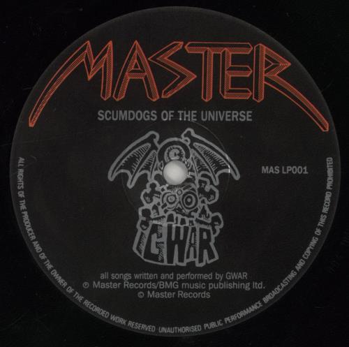 GWAR Scumdogs Of The Universe - EX vinyl LP album (LP record) US GWALPSC783299