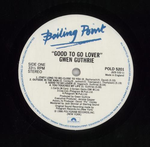 Gwen Guthrie Good To Go Lover vinyl LP album (LP record) UK GWNLPGO859189