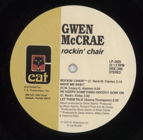 Gwen McCrae Rockin' Chair vinyl LP album (LP record) US GW0LPRO853974