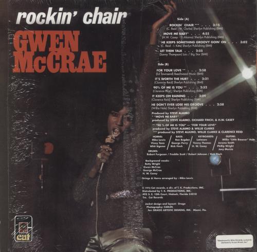 Gwen McCrae Rockin' Chair vinyl LP album (LP record) US GW0LPRO853974