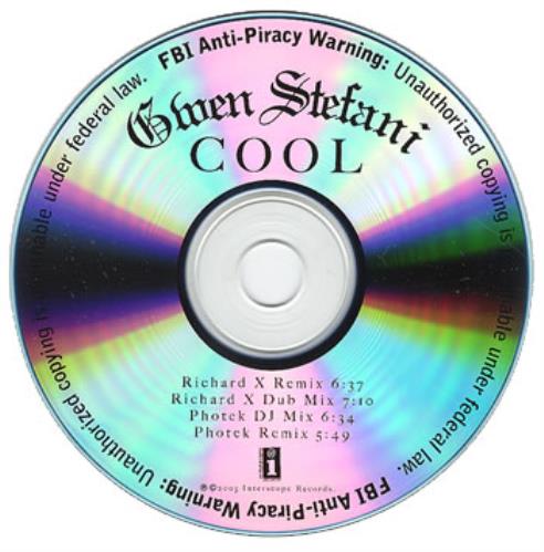 Gwen Stefani Cool Remixes CD-R acetate US GWSCRCO359264