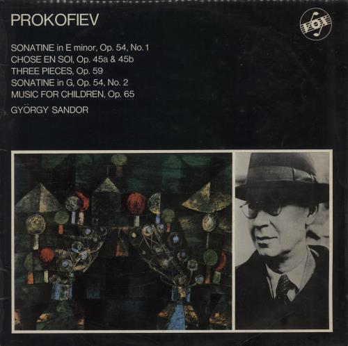 Gyrgy Sndor Prokofiev: Piano Music vinyl LP album (LP record) UK G9WLPPR633253