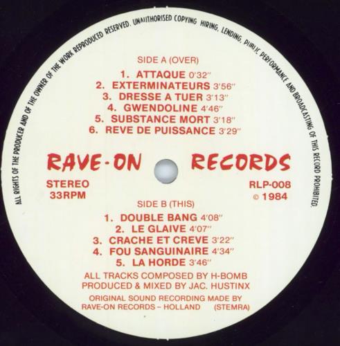 H-Bomb Attaque vinyl LP album (LP record) Dutch 6-NLPAT813200