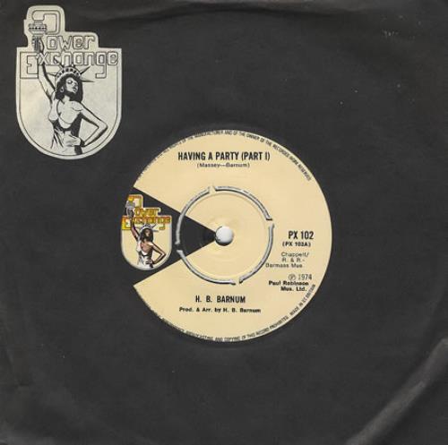 H.B. Barnum Having A Party 7" vinyl single (7 inch record / 45) UK 1HB07HA406131