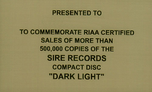 H.i.m (His Infernal Majesty) Dark Light award disc US HMIAWDA440099