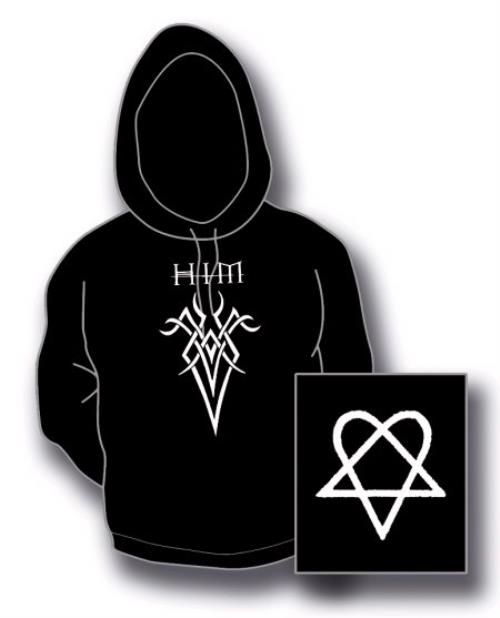 H.i.m (His Infernal Majesty) Tribal Black Hoodie - Large clothing UK HMIMCTR395814