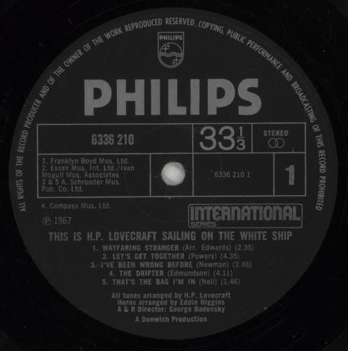 H.P. Lovecraft This Is H.P. Lovecraft Sailing On The White Ship vinyl LP album (LP record) UK HPLLPTH548023