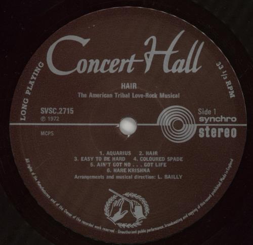 Hair (The Musical) Hair: The American Tribal Love-Rock Musical vinyl LP album (LP record) UK 6HALPHA862878