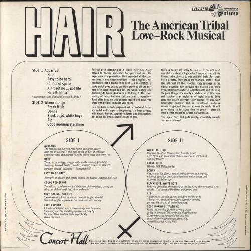 Hair (The Musical) Hair: The American Tribal Love-Rock Musical vinyl LP album (LP record) UK 6HALPHA862878