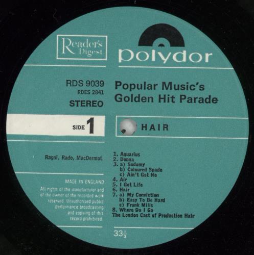 Hair (The Musical) Hair vinyl LP album (LP record) UK 6HALPHA411860