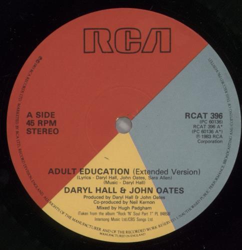 Hall & Oates Adult Education 12" vinyl single (12 inch record / Maxi-single) UK HNO12AD34643