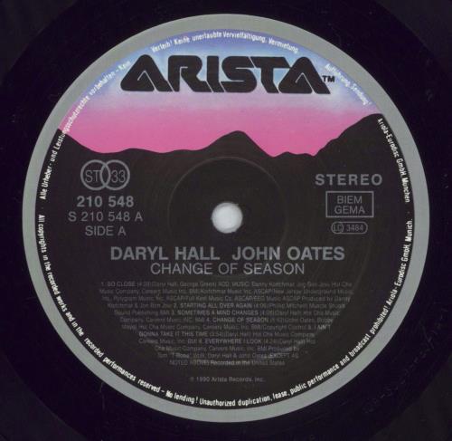 Hall & Oates Change Of Season - Shrink vinyl LP album (LP record) Dutch HNOLPCH828539