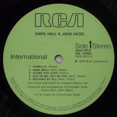 Hall & Oates Daryl Hall & John Oates vinyl LP album (LP record) UK HNOLPDA278634