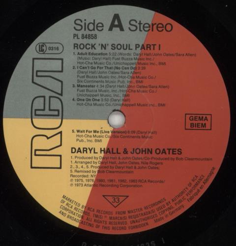 Hall & Oates Greatest Hits - Rock 'N Soul Part 1 vinyl LP album (LP record) German HNOLPGR399056
