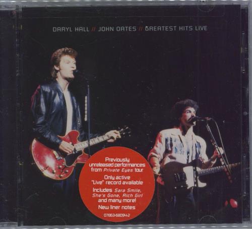 Hall & Oates Greatest Hits Live - Sealed CD album (CDLP) US HNOCDGR788612