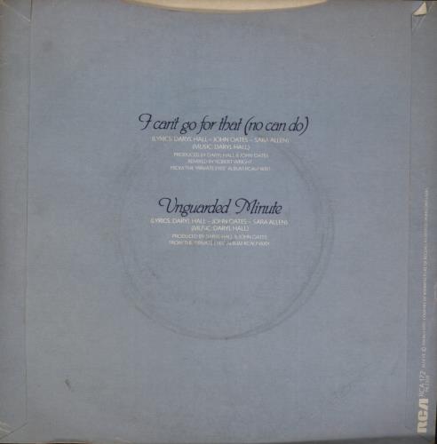Hall & Oates I Can't Go For That (No Can Do) - Solid 7" vinyl single (7 inch record / 45) UK HNO07IC687043