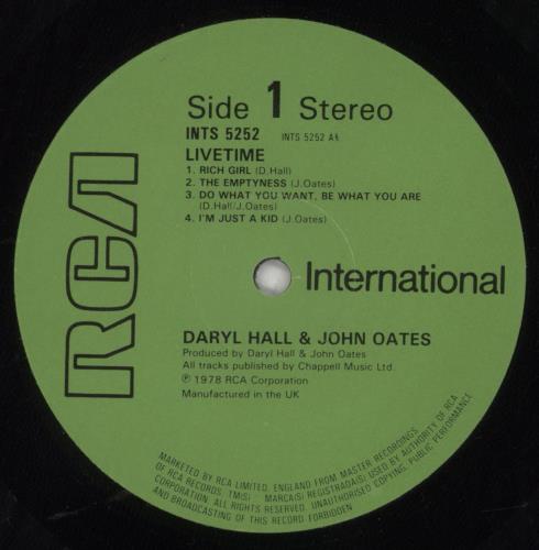 Hall & Oates Livetime vinyl LP album (LP record) German HNOLPLI576729