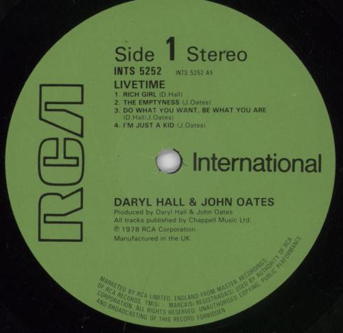 Hall & Oates Livetime vinyl LP album (LP record) UK HNOLPLI655956