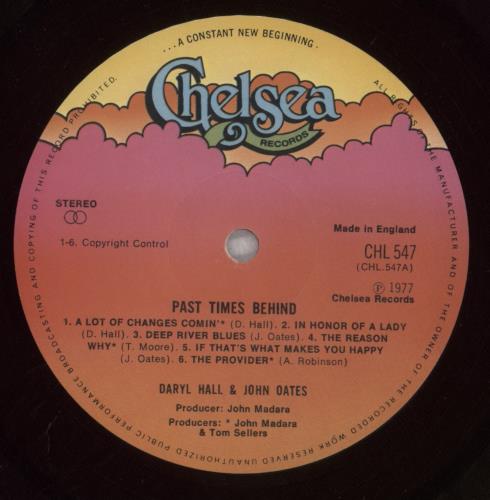 Hall & Oates Past Times Behind vinyl LP album (LP record) UK HNOLPPA186408