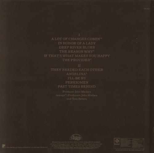 Hall & Oates Past Times Behind vinyl LP album (LP record) UK HNOLPPA186408