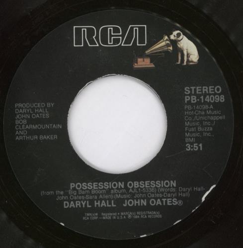 Hall & Oates Possession Obsession 7" vinyl single (7 inch record / 45) US HNO07PO770109