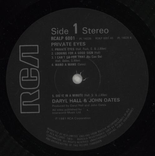 Hall & Oates Private Eyes - Hype Stickered sleeve vinyl LP album (LP record) UK HNOLPPR662485