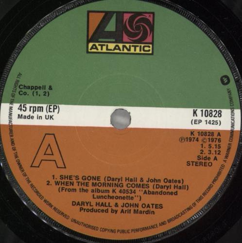 Hall & Oates She's Gone EP 7" vinyl single (7 inch record / 45) UK HNO07SH189873