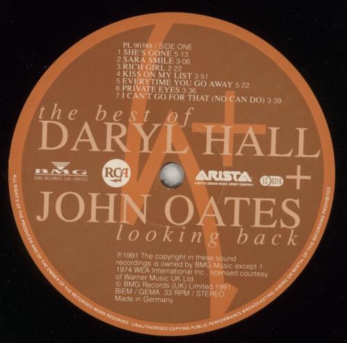 Hall & Oates The Best Of Daryl Hall & John Oates: Looking Back - EX vinyl LP album (LP record) UK HNOLPTH871513