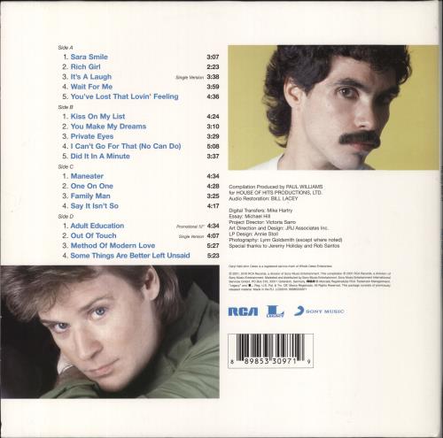 Hall & Oates The Very Best Of - Blue/Grey Vinyl - EX 2-LP vinyl record set (Double LP Album) UK HNO2LTH826992